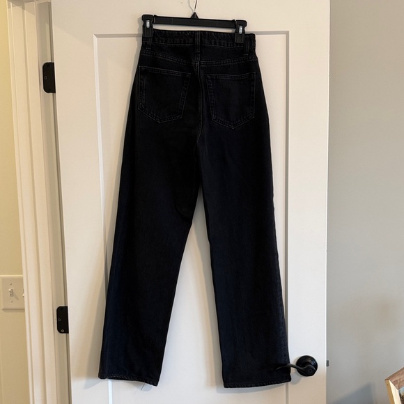 Reformation Wilder Black Wide Leg High Rise Jeans Size 26 - Picture 11 of 12